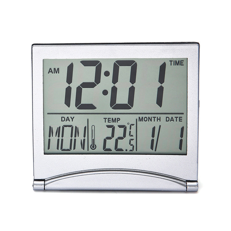 Cross-border Wholesale Creative Simple Travel Folding Word Electronic Alarm Clock