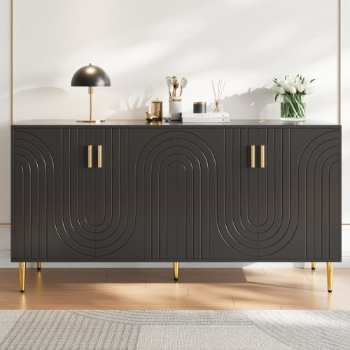 MDF Black Sideboard