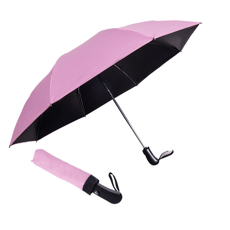Tri-fold reverse umbrella sun-shading semi-shading automatic umbrella