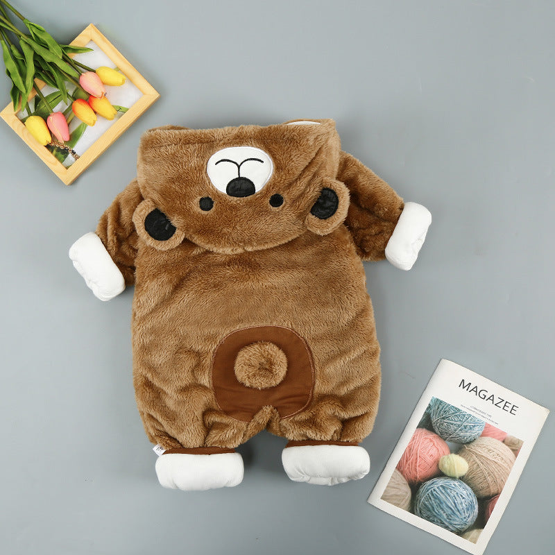 Newborn Baby Clothes Winter Baby One-piece Clothes Padded Clothes Thickening Out Romper Winter Clothes Baby Clothes Foreign Trade