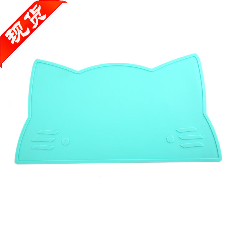 Small Cat Face Silicone Placemat Food Grade Non-slip Wear-resistant Easy To Clean