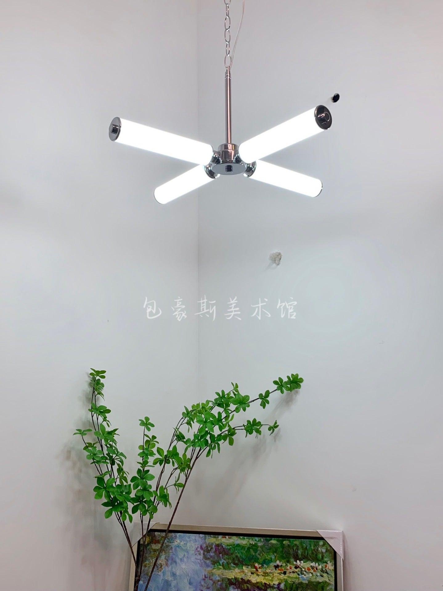 Acrylic Tree Branch Bar Lamp Wrought Iron Bedroom Creative Chandelier