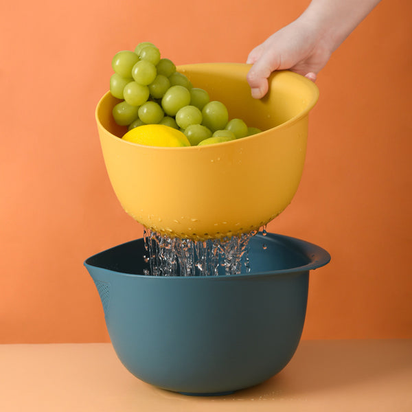 Double-layer Washing Rice Sieve Portable