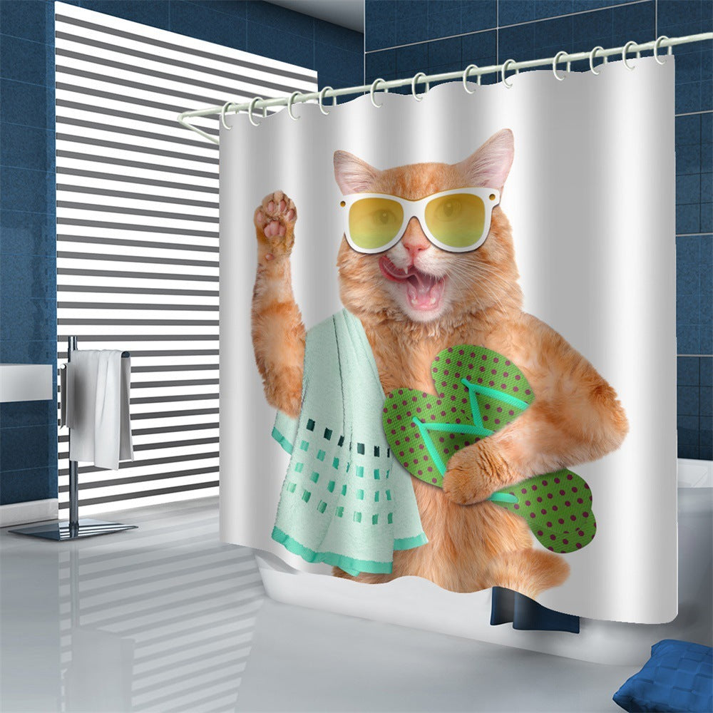 Shower curtain curtain waterproof