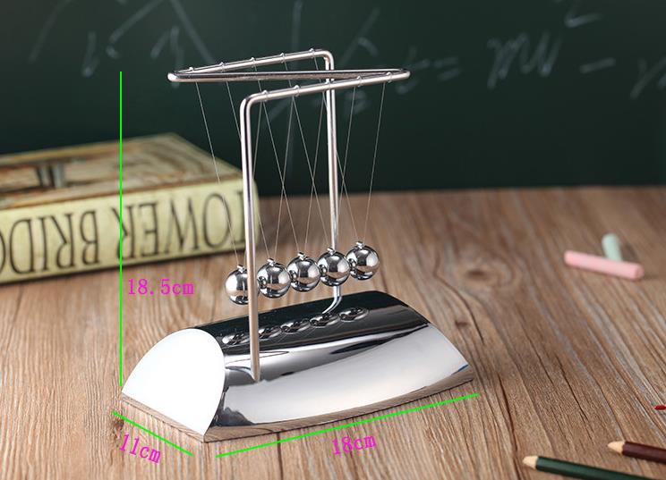 Newtons Cradle Steel Balance Ball Physics Science Pendulum Metal Craft Educational Toy Home Desk Decoration Girl Kids Toy Gift