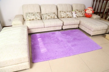 Smooth silk wool carpet, bedroom living room bedside carpet