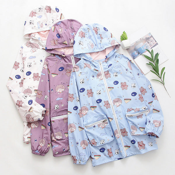Cute Loose Hooded Jacket