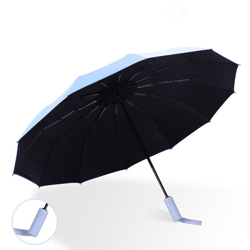 Automatic Umbrella Twelve Bone Three Fold Umbrella