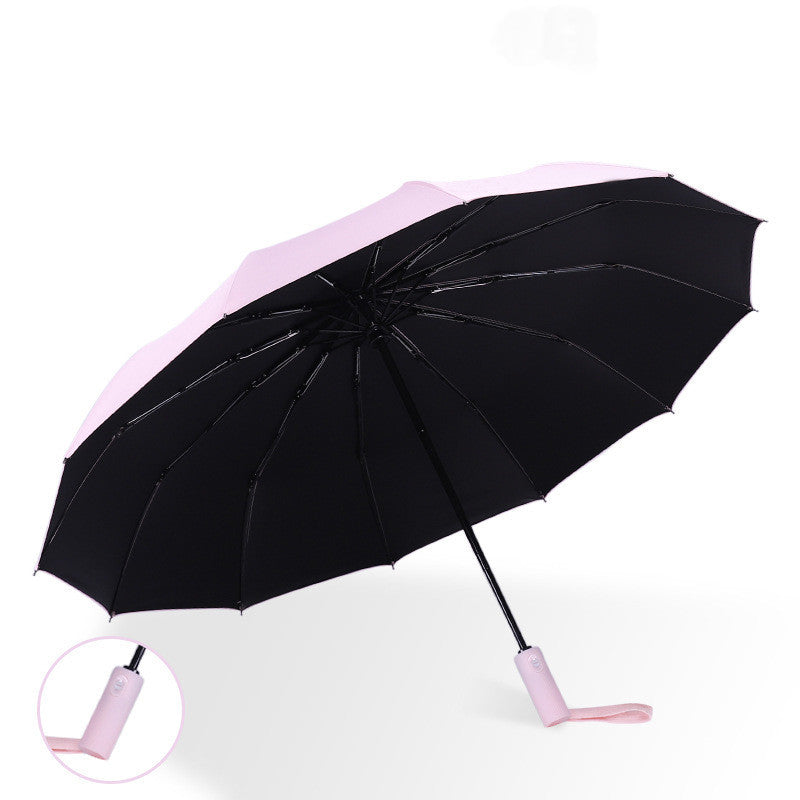 Automatic Umbrella Twelve Bone Three Fold Umbrella