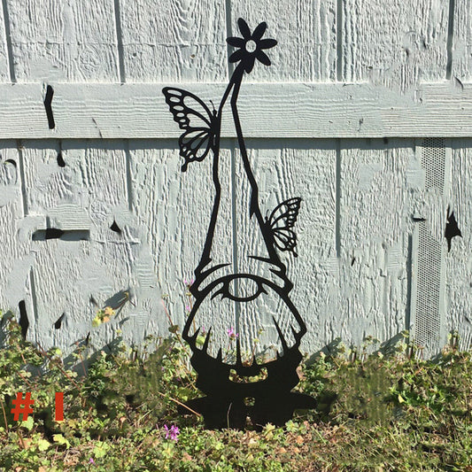 Standing Goblin Art Deco Metal Animal Outline Silhouette Art Garden Decoration