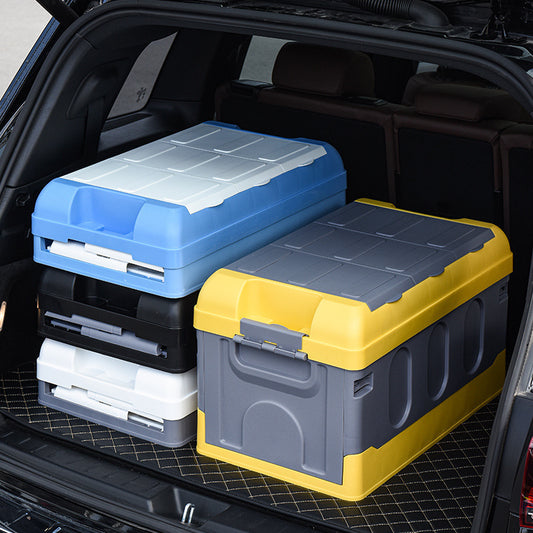 Car Storage Box Car Built-In Storage Box Back Folding Box
