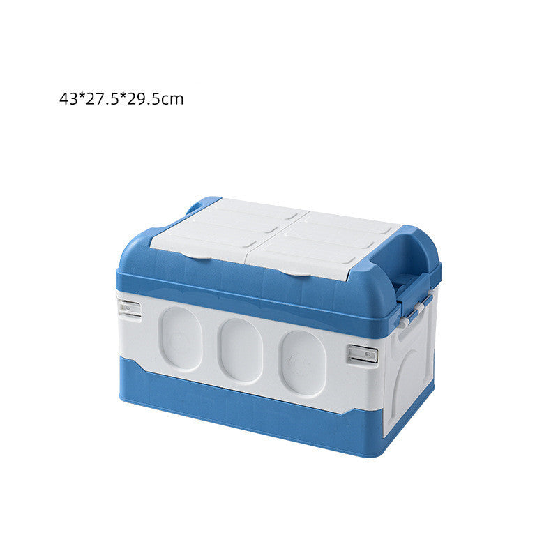 Car Storage Box Car Built-In Storage Box Back Folding Box