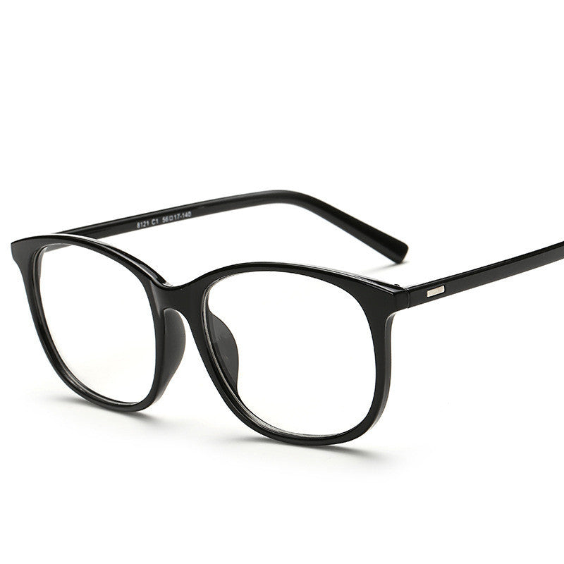 Flat Glasses Retro Student Glasses Frame Unisex Large Frame Flat Lens