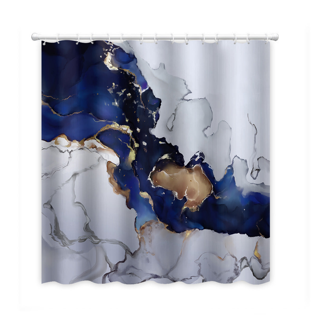 Marble Pattern Printed Polyester Bath Curtain Bathroom Partition Shower Curtain Hanging Curtain