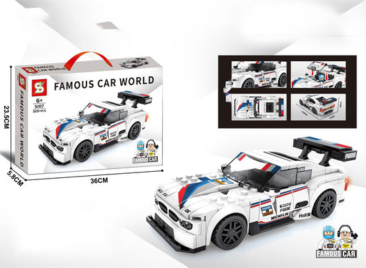 Small Particles Assembled Sports Car Toy Building Blocks