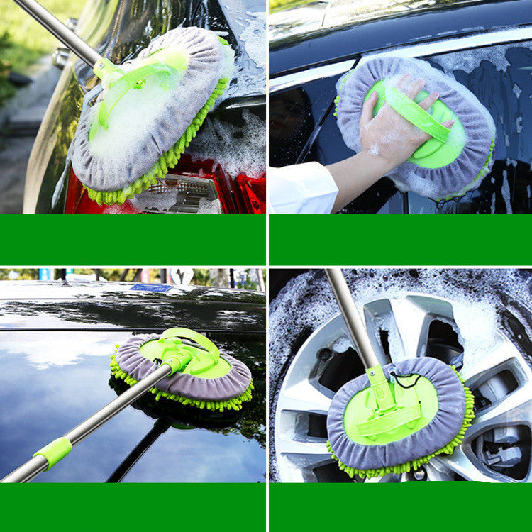 Three-piece car wax brush