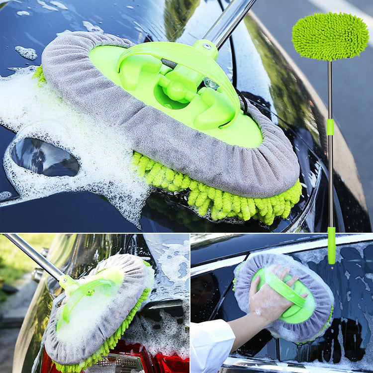 Three-piece car wax brush