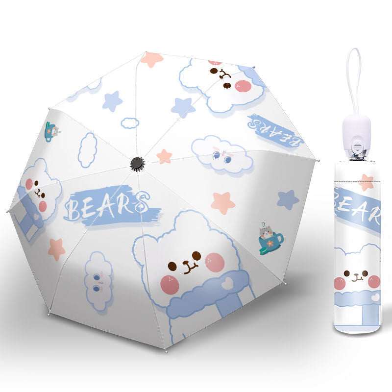 Sun Umbrella Umbrella Dual-Use Cute Lightweight Automatic Folding Umbrella