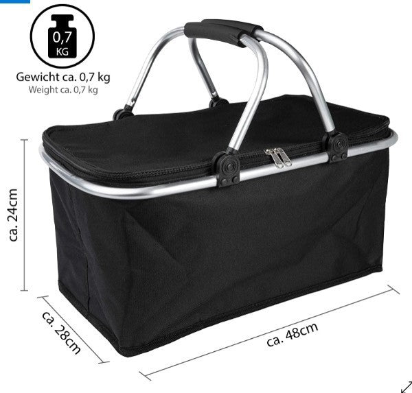 Double Handle Folding Portable Insulated Shopping Basket