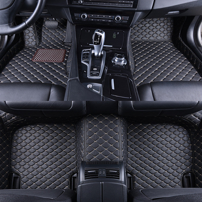 Wear-Resistant Diamond Leather Wire Ring Car Mat