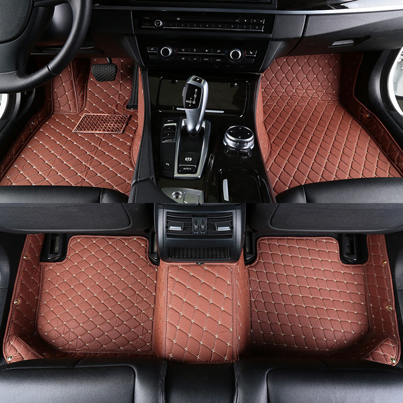 Wear-Resistant Diamond Leather Wire Ring Car Mat