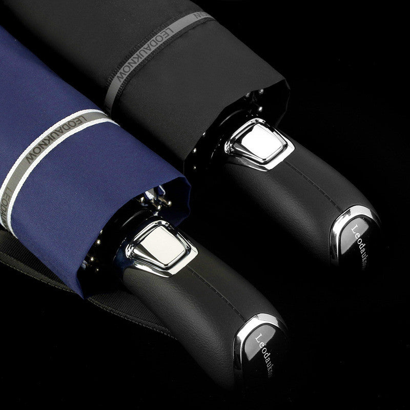 Double-layer wind-resistant large umbrella night storm umbrella
