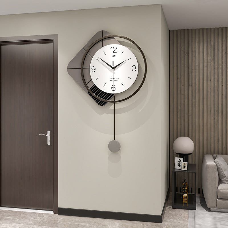 Light Luxury Wrought Iron Wall Decoration Hanging Clock