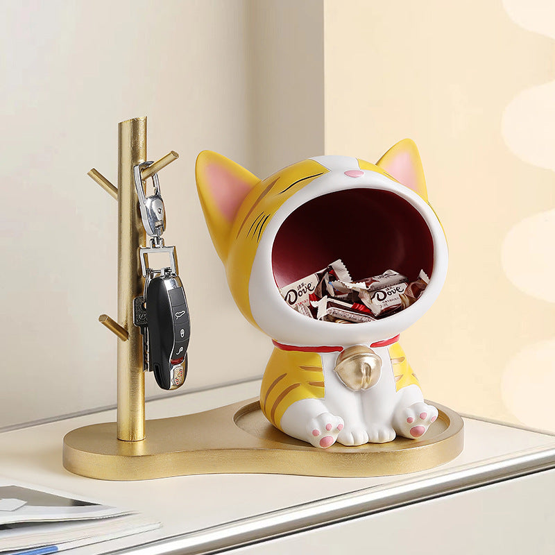 Creative Cat Key Storage Entrance Decoration Cute Home Storage Rack Living Room Entrance Shoe Cabinet Home Decorations