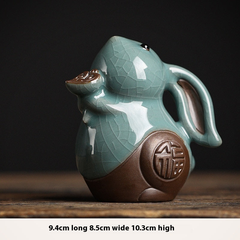 Rabbit Decoration Creative Ceramic Tea Pet Decoration
