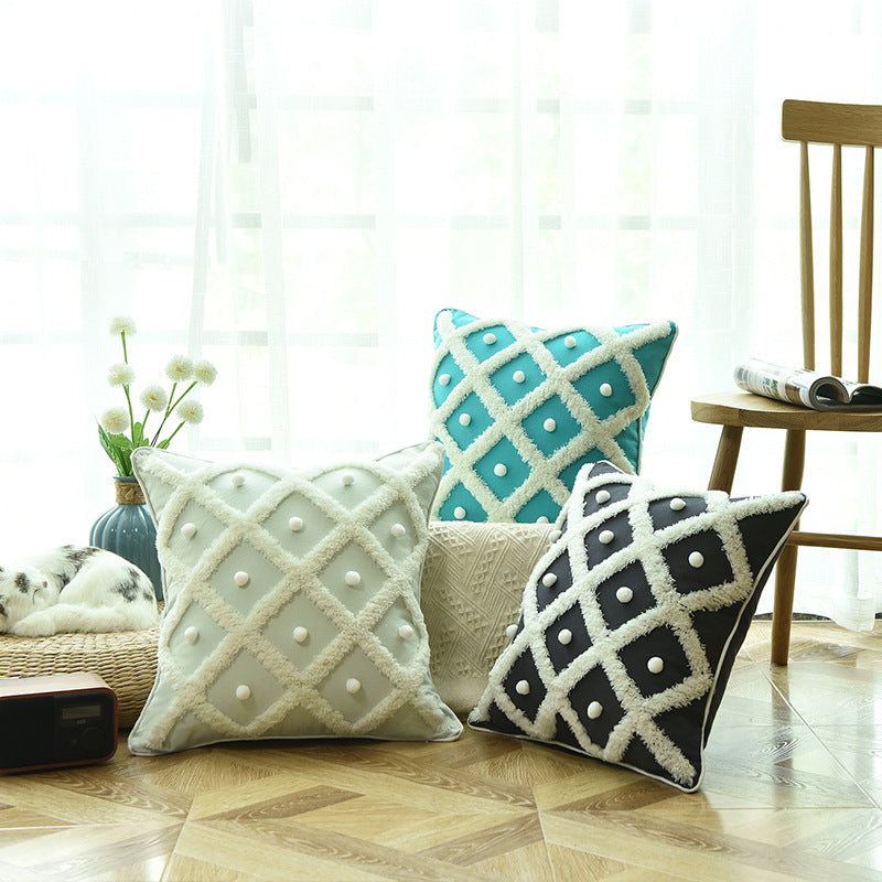 Cross-border For Amazon Nordic Creative Home Ball Ball Pillow Tufted Moroccan Pillow Simple Cushion Pillowcase