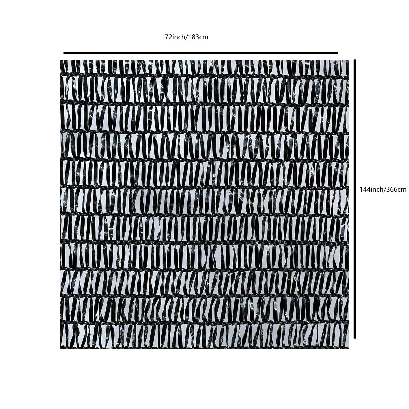 Shade Cloth Black Sunblock Fabric With Grommets UV Resistant For Garden Plants Cover