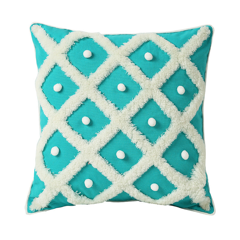 Cross-border For Amazon Nordic Creative Home Ball Ball Pillow Tufted Moroccan Pillow Simple Cushion Pillowcase