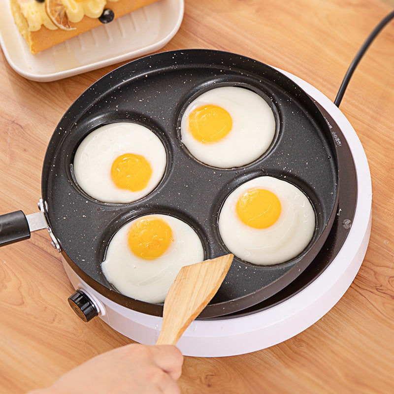 Fried Egg Artifact Induction Cooker Universal Medical Stone Four-hole Fried Egg Pan Non-stick Flat Bottom Breakfast Frying Pan