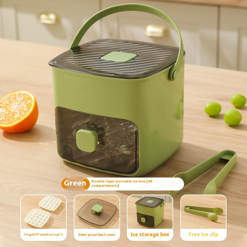 Two-in-one Large Capacity Press Three Layers Ice Tray Mold Box