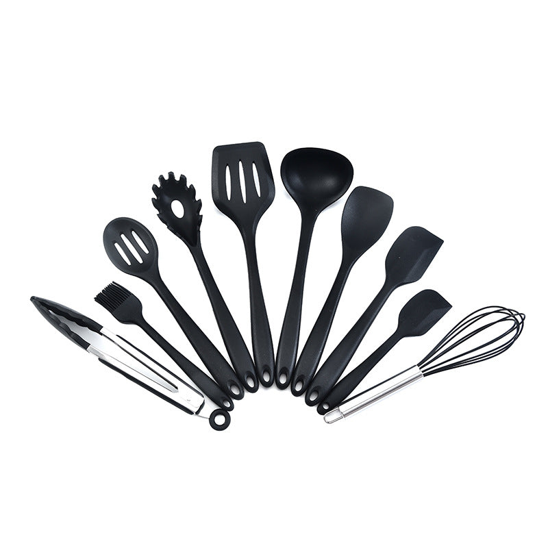 All-inclusive Silicone Kitchen Utensils 10-piece Set Kitchen Utensils Integrated Cooking Spatula Spoon