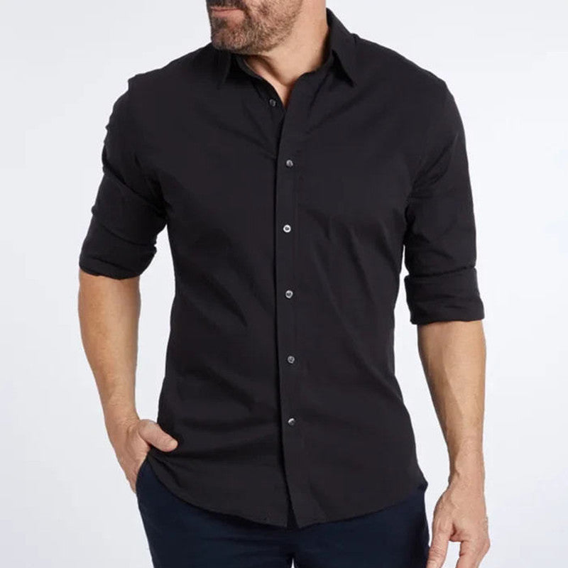 Long sleeve shirt with zip fastening