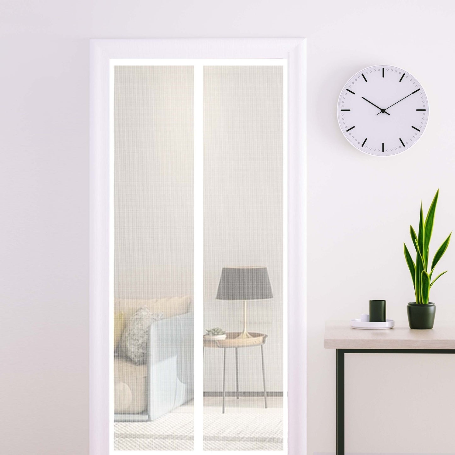 Soft Screen Window Curtain Magnetic Stripe Summer Door Curtain With Velcro Pushpin