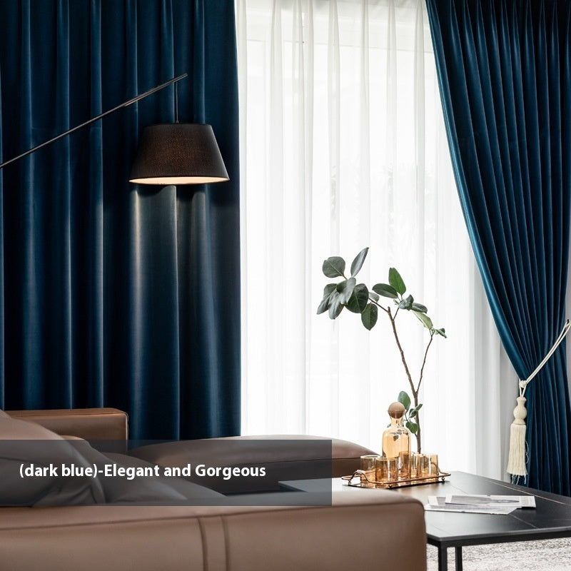 Full Shading Australian Wool Plush Curtain Insulation Velvet Non-inverted Velvet Finished Product