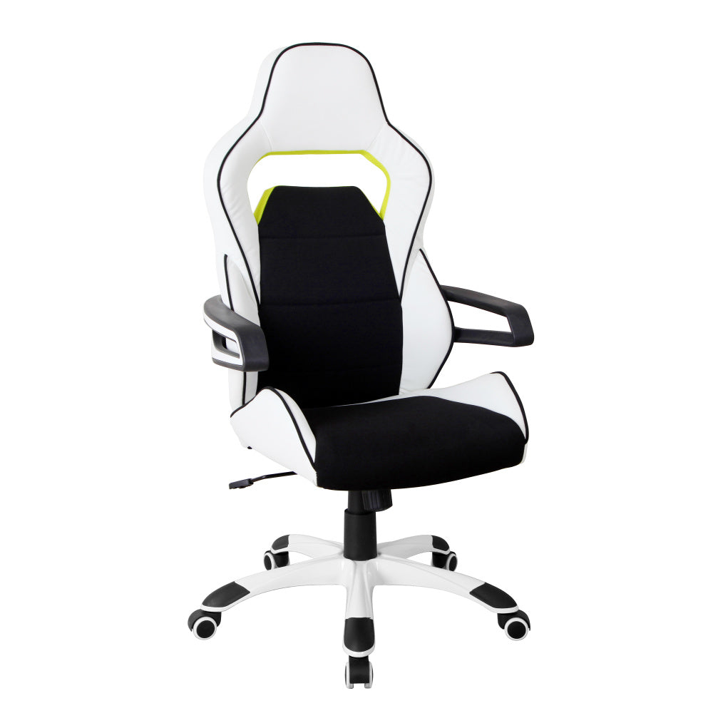 Techni Mobili Ergonomic Essential Racing Style Home &amp; Office Chair, White