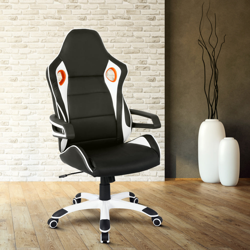 Techni Mobili Racing Style Home &amp; Office Chair, Black