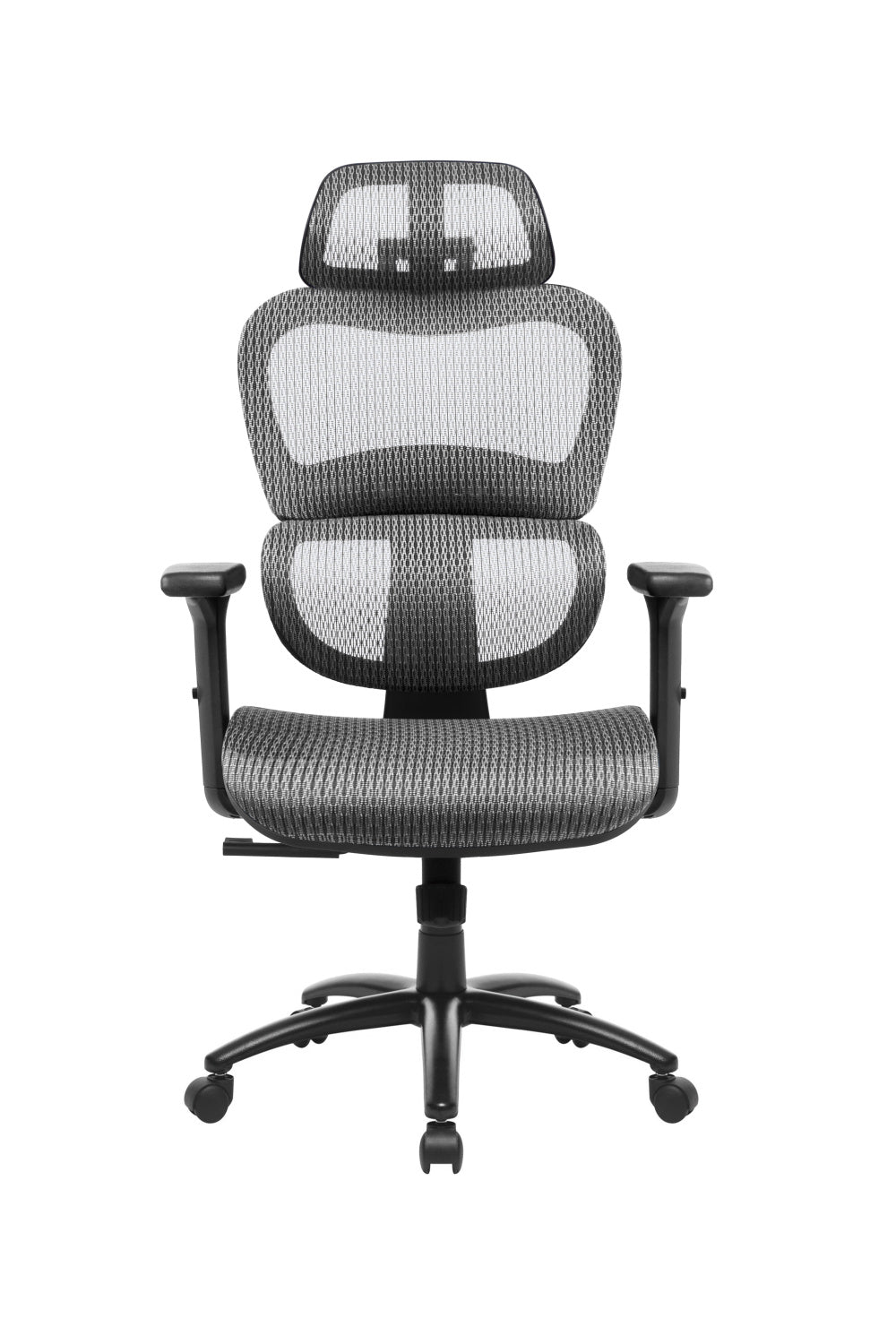 Ergonomic mesh chair with 3D arms in GREY