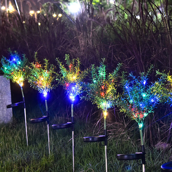 Garden landscape with lawn light