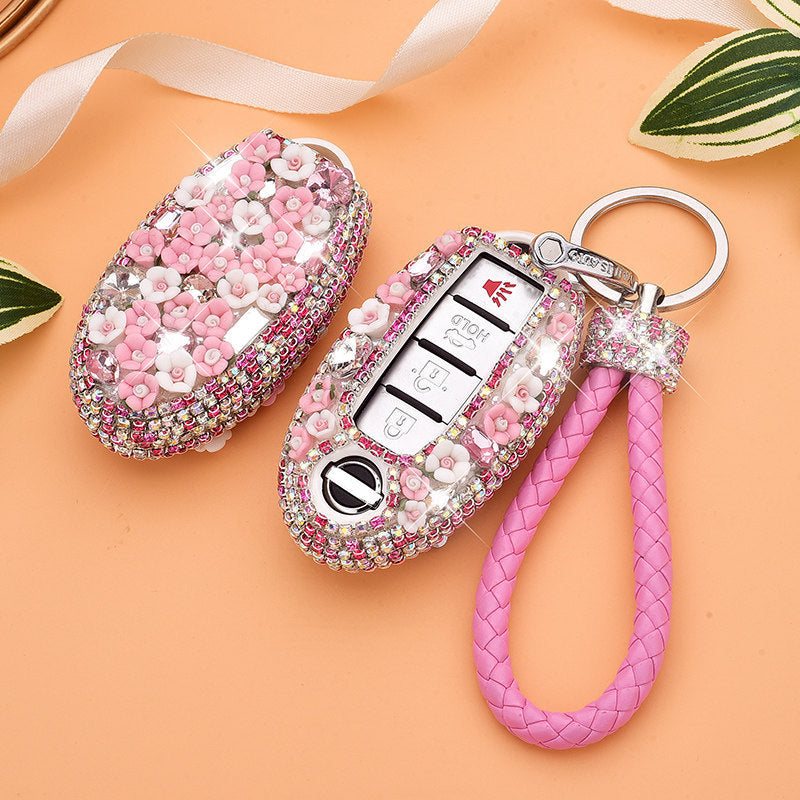 Suitable For Nissan Sylphy Qashqai Qijun Sunshine Tiida Liwei Bluebird Protection Teana Car Key Case Shell Buckle Bag