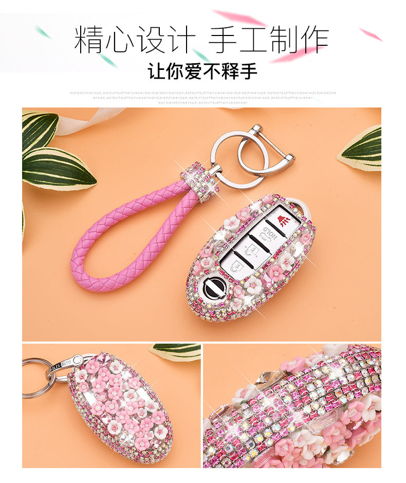 Suitable For Nissan Sylphy Qashqai Qijun Sunshine Tiida Liwei Bluebird Protection Teana Car Key Case Shell Buckle Bag