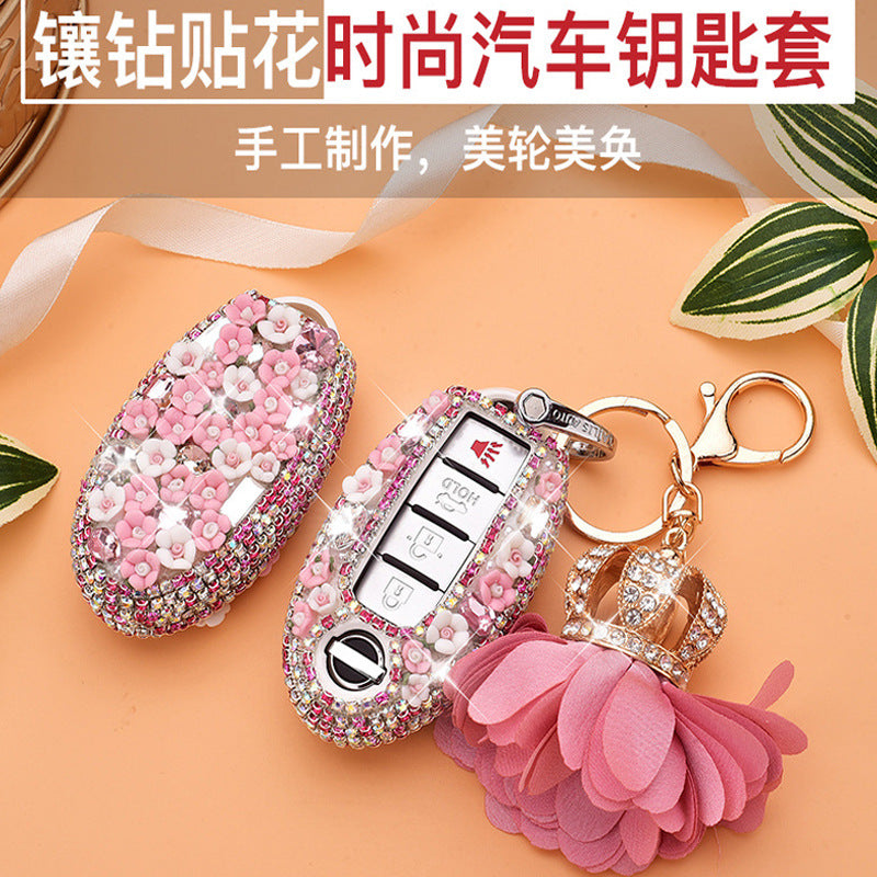 Suitable For Nissan Sylphy Qashqai Qijun Sunshine Tiida Liwei Bluebird Protection Teana Car Key Case Shell Buckle Bag