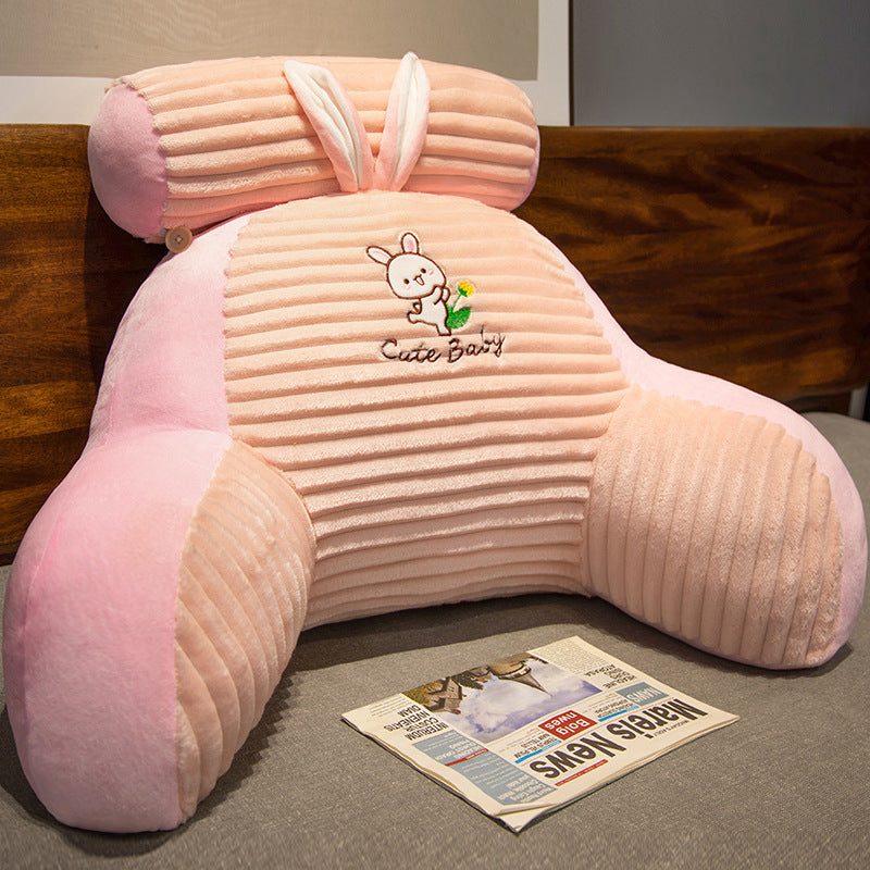 Striped Flannel Bedside Soft Upholstery Cushion Lumber Pad Pillow