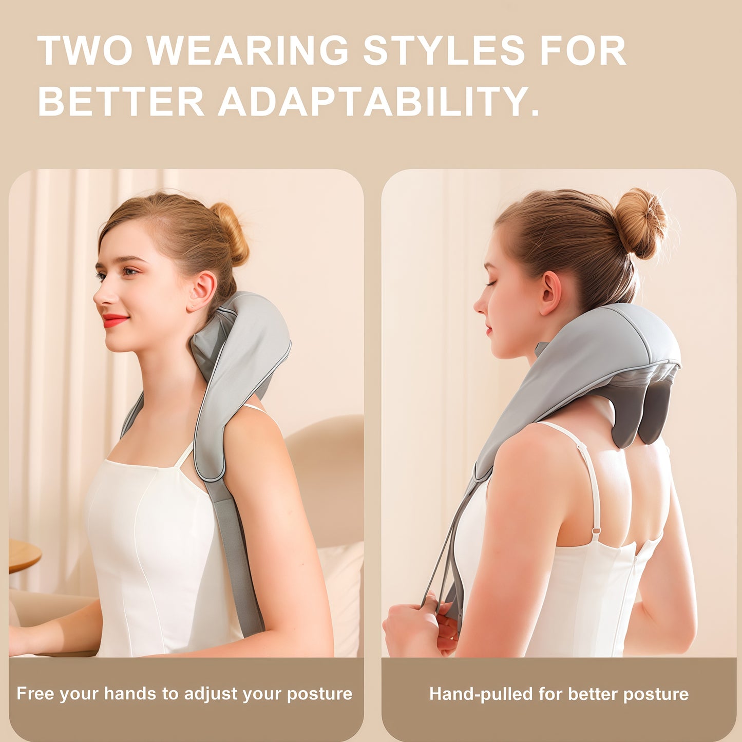 Neck And Shoulder Massager, Shiatsu, Kneading With Heat And 2 Modes