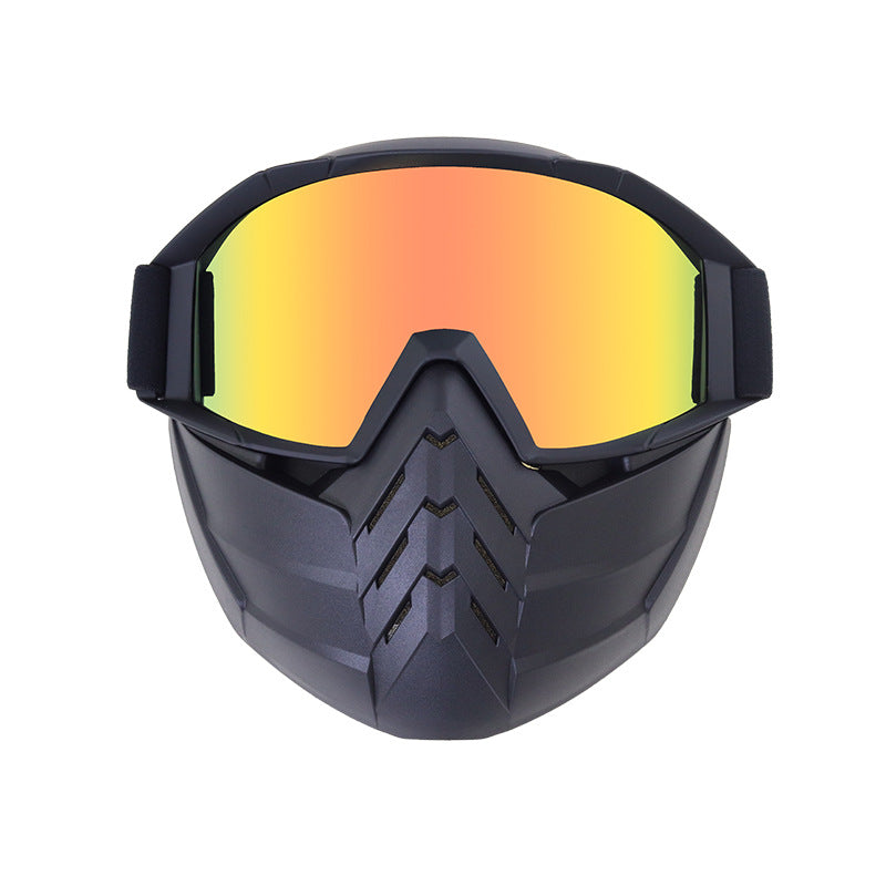 Off-road Motorcycle Half Helmet Goggles Mask Anti-wind And Sand Goggles Detachable Windshield Riding Glasses