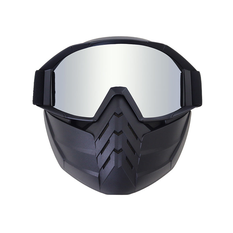 Off-road Motorcycle Half Helmet Goggles Mask Anti-wind And Sand Goggles Detachable Windshield Riding Glasses