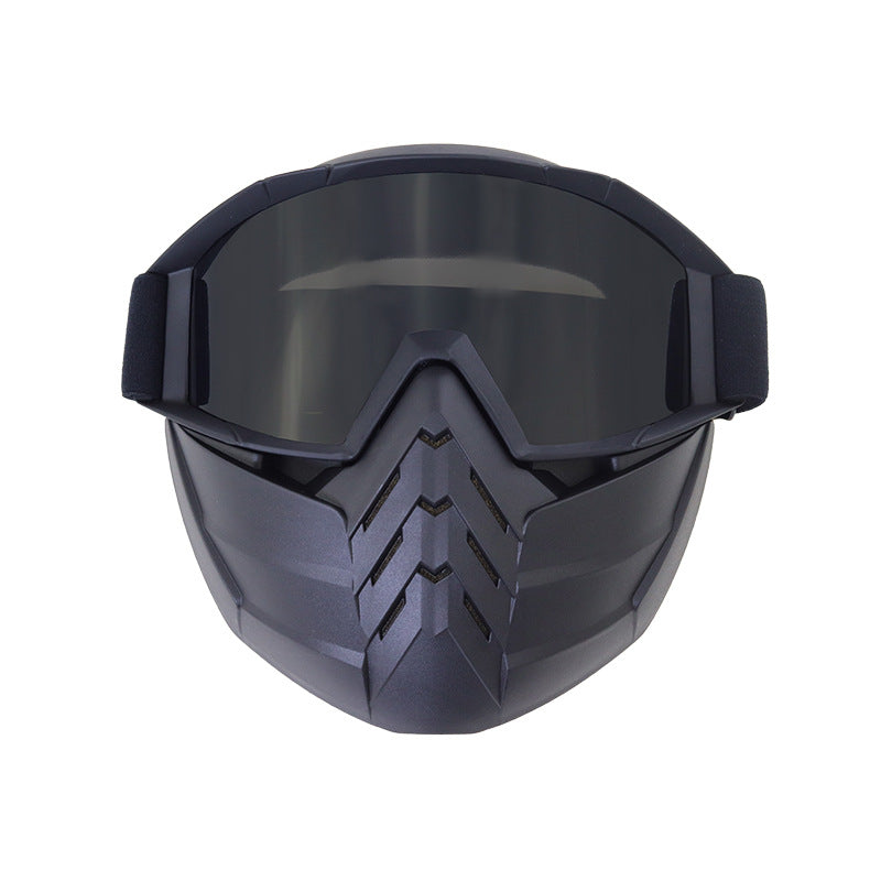 Off-road Motorcycle Half Helmet Goggles Mask Anti-wind And Sand Goggles Detachable Windshield Riding Glasses